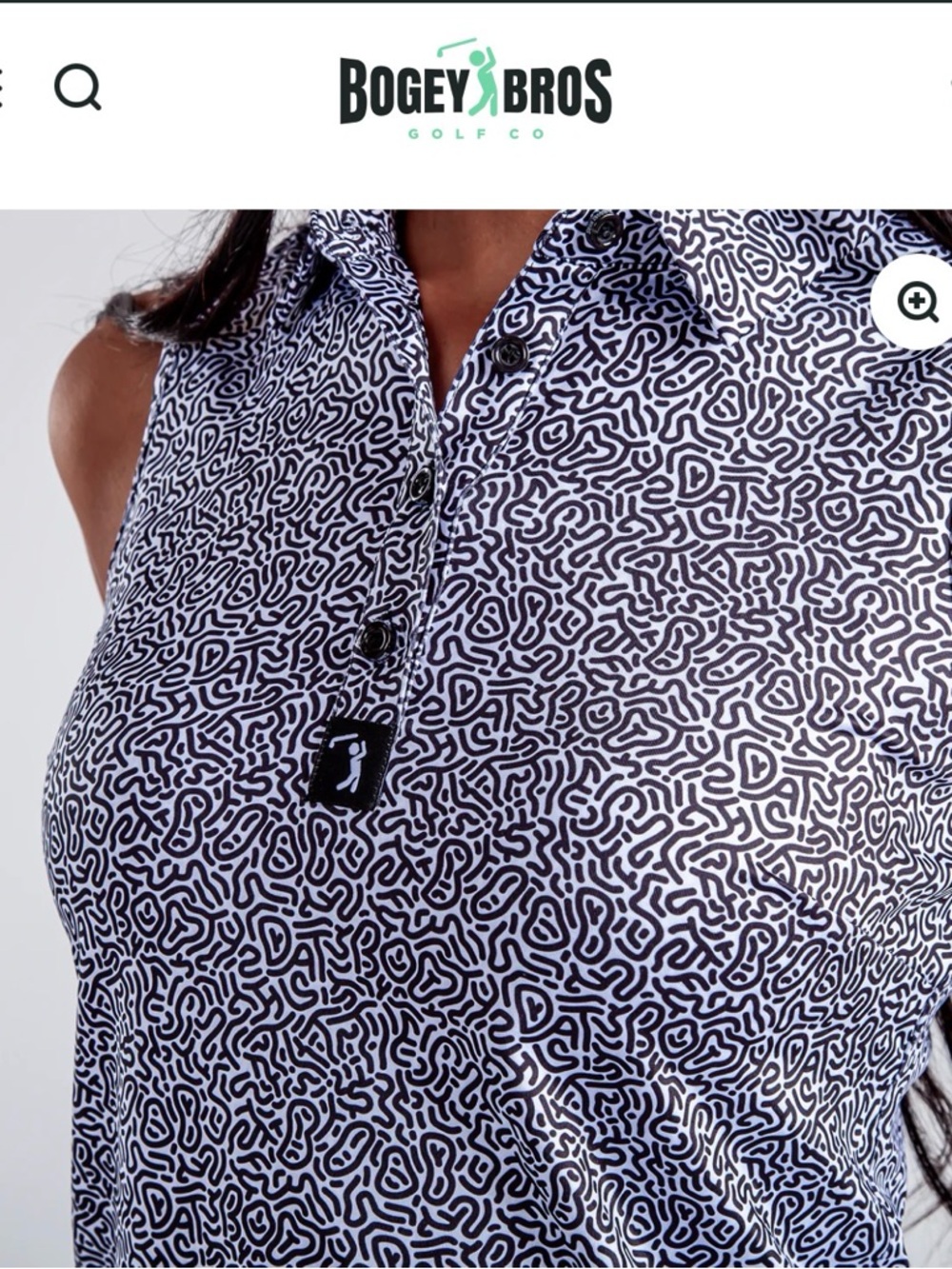 Bogey Bros Womens Golf Polo - Hidden Words